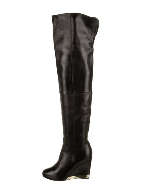 Chanel CC Over-The-Knee Boots Black