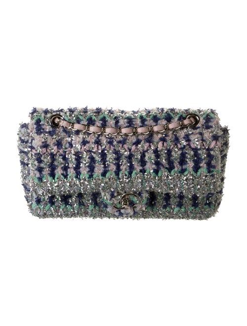 Chanel 2018 Medium Tweed Flap Bag Metallic