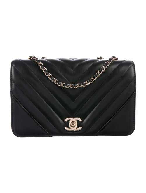 Chanel 2019 Chevron Statement Flap Bag Black