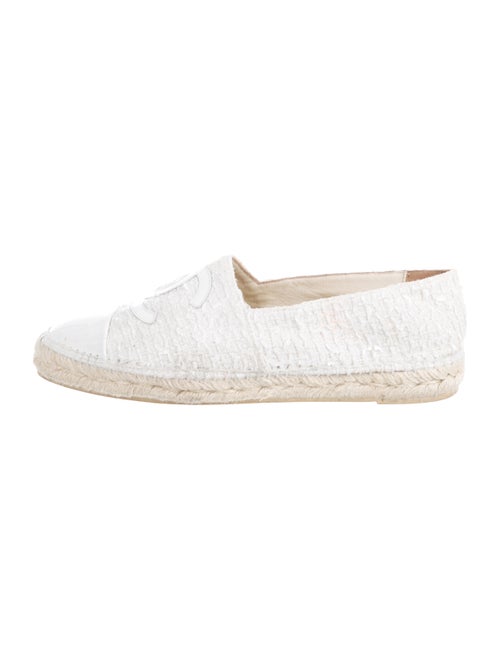Chanel CC Tweed Espadrilles White