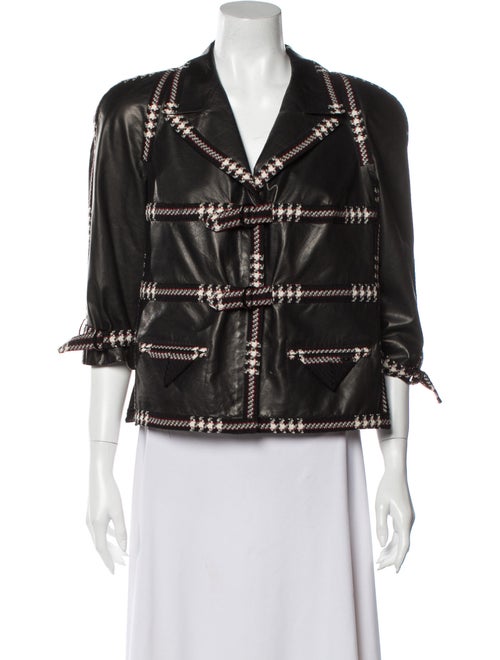 Chanel 2007 Leather Biker Jacket Black