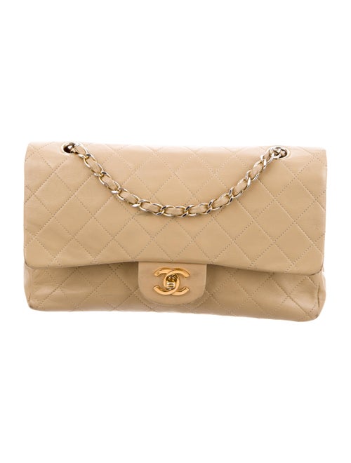 Chanel Vintage Small Double Flap Bag Tan