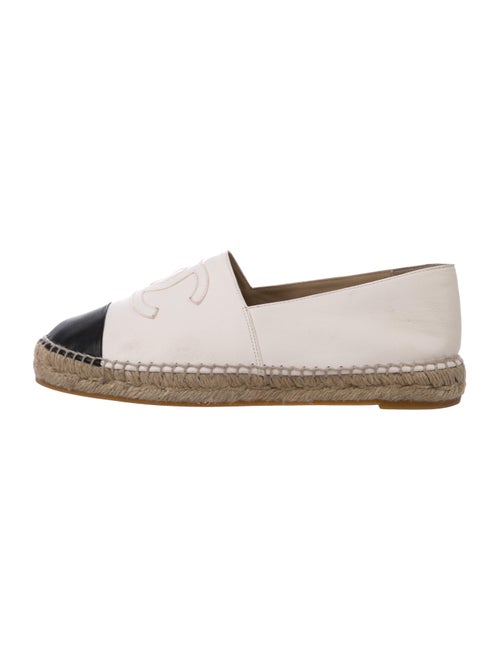 Chanel CC Leather Espadrilles black