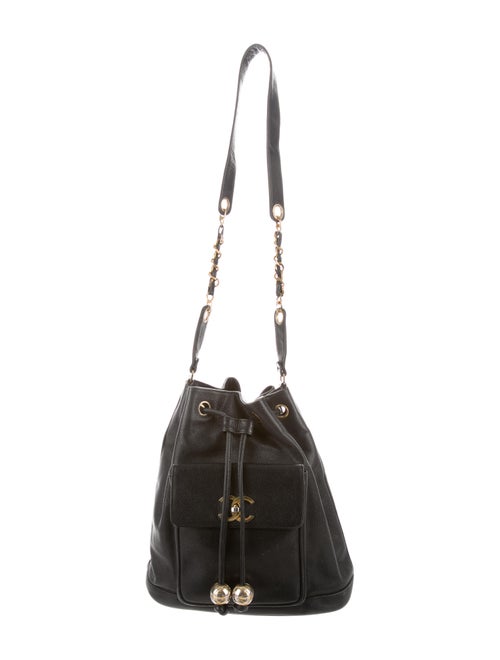 Chanel Vintage CC Bucket Bag Black