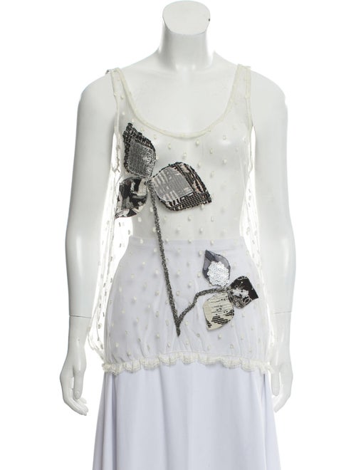 Chanel Sleeveless Tulle Top