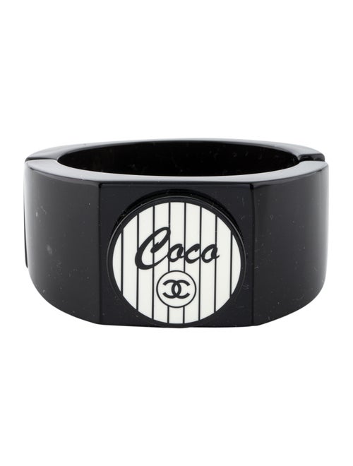 Chanel Resin Coco Bangle black