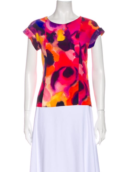 Chanel 2015 Silk T-Shirt Pink