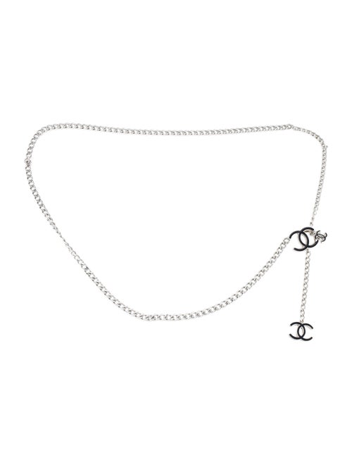 Chanel CC Chain-Link Belt Silver