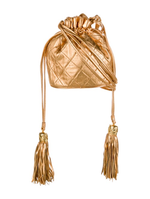 Chanel Vintage Mini Bucket Bag Metallic