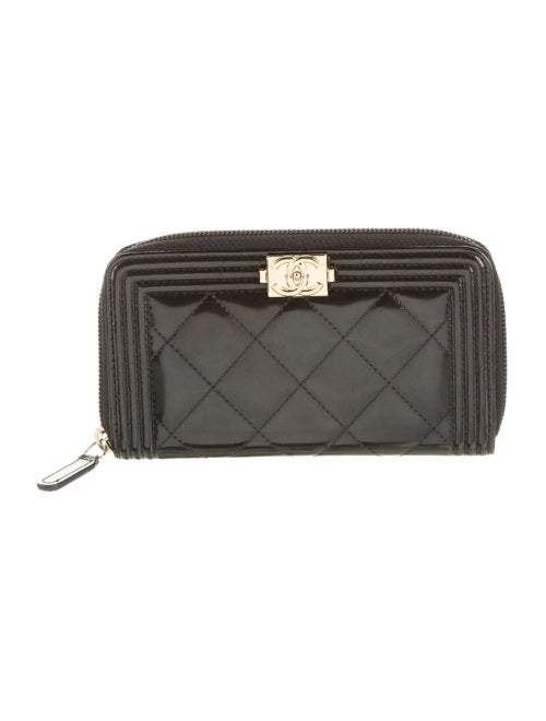 Chanel Boy L-Gusset Wallet Black