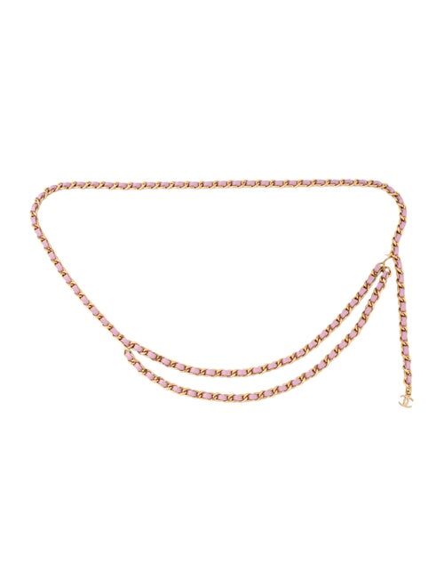 Chanel CC Chain-Link Belt Pink