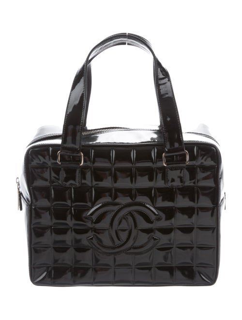Chanel Small Chocolate Bar Bowler Bag Black
