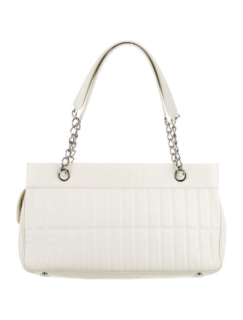 Chanel LAX Vertical Quilt Bag White