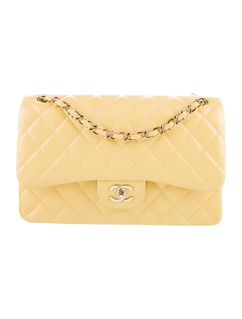 Chanel Classic Jumbo Double Flap Bag Yellow