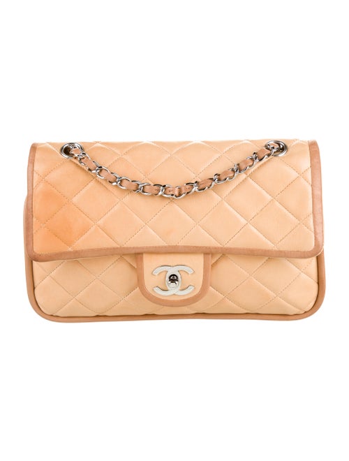 Chanel Vintage Double Flap Bag Tan