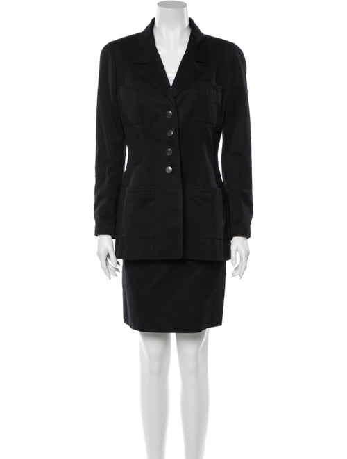 Chanel Vintage 1997 Skirt Suit Black