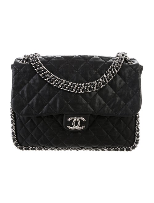 Chanel Maxi Chain-Around Flap Bag Black