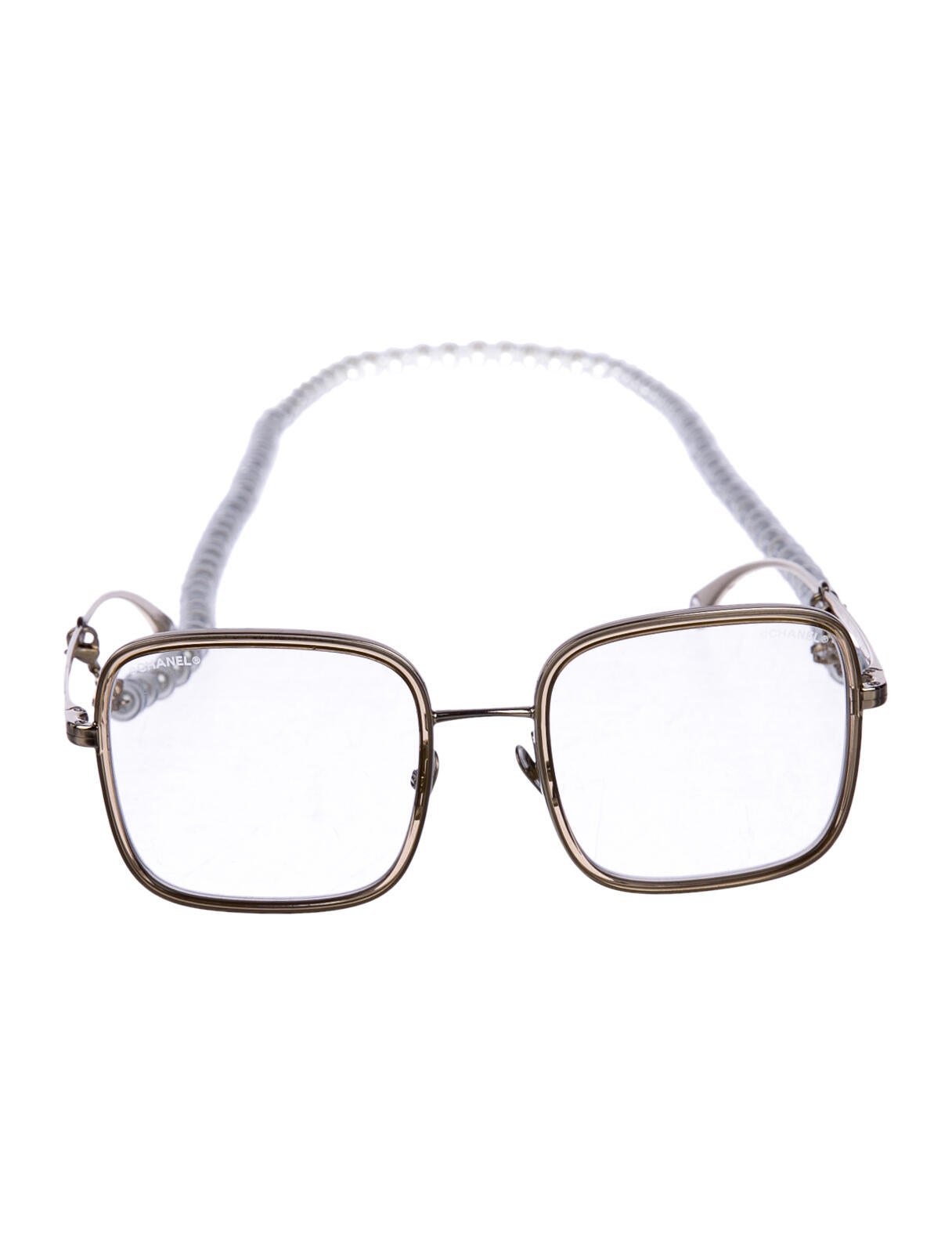 chanel eyeglasses pearl on side