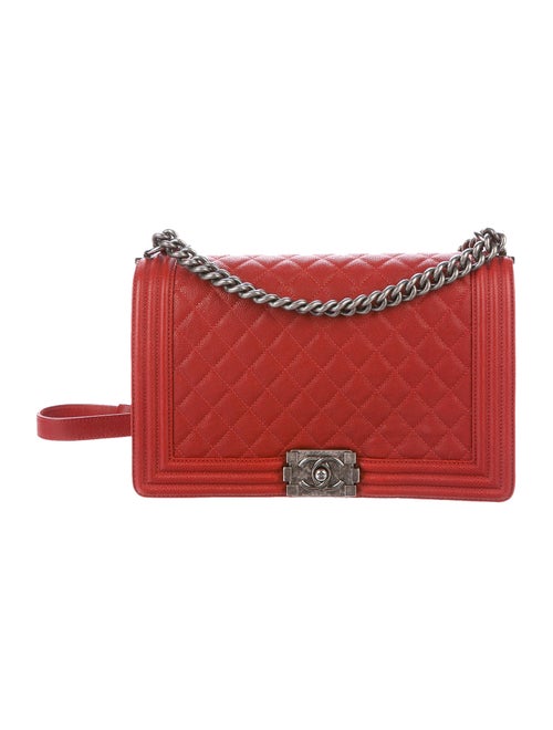 Chanel Large Boy Bag silver
