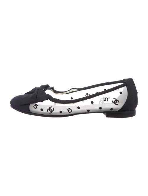 Chanel Printed Ballet Flats Black