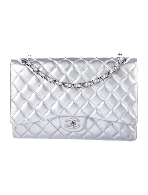 Chanel Maxi Single Flap Bag Metallic
