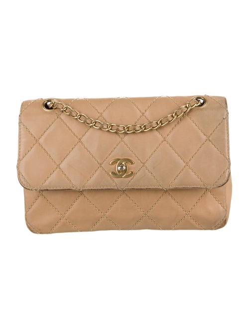 Chanel Surpique Flap Bag Tan