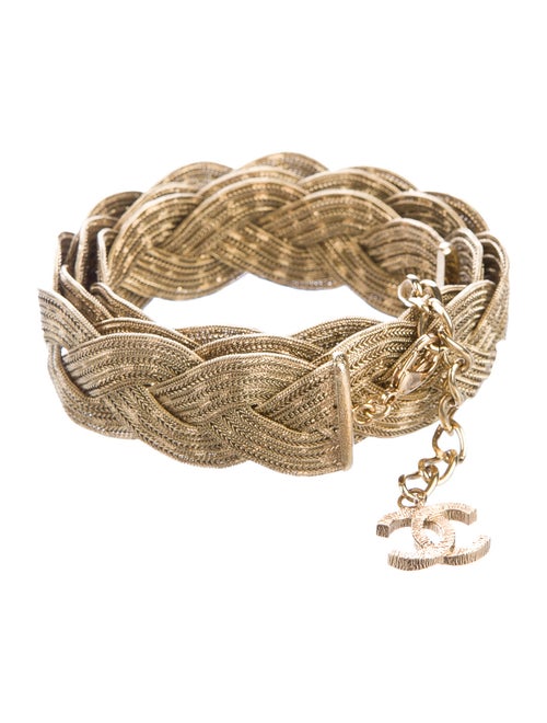 Chanel Woven Chain Belt Gold