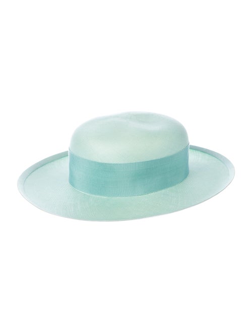 Chanel Straw Wide-Brim Hat green
