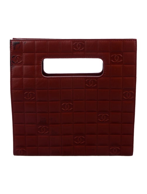 Chanel CC Chocolate Bar Satchel Red