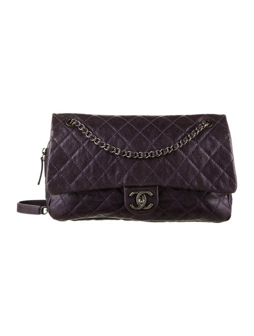 Chanel Medium Easy Flap Bag Plum