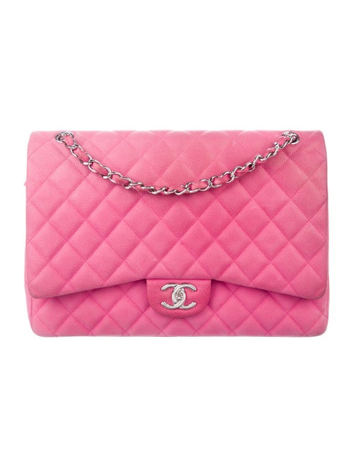 Chanel Classic Maxi Double Flap Bag Pink