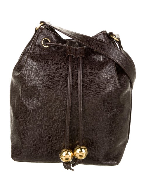 Chanel Vintage Caviar Bucket Bag gold