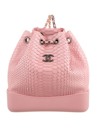 Chanel 2018 Python Gabrielle Bucket Backpack
