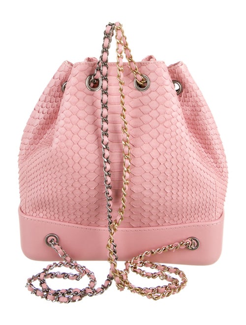 Chanel 2018 Python Gabrielle Bucket Backpack