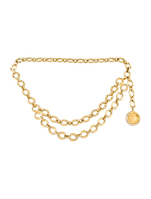 Chanel Medallion Chain-Link Belt Gold