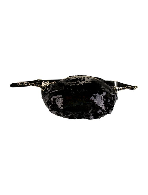 Chanel 2019 Sequin Belt Bag Black