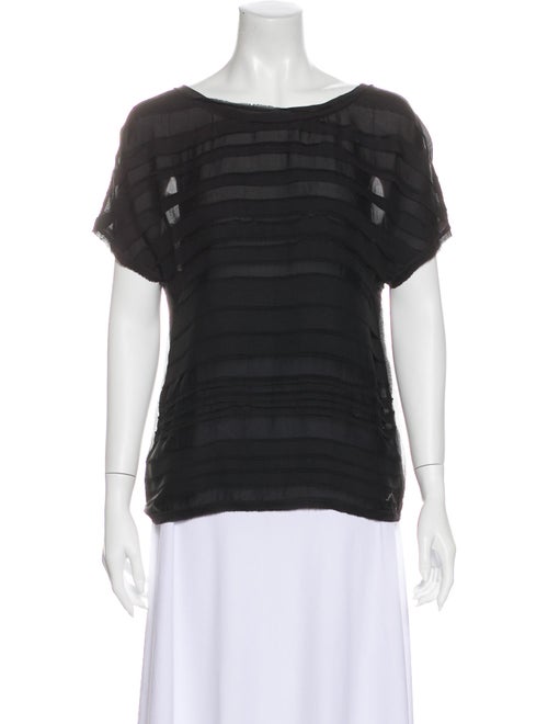 Chanel 2013 Silk T-Shirt Black