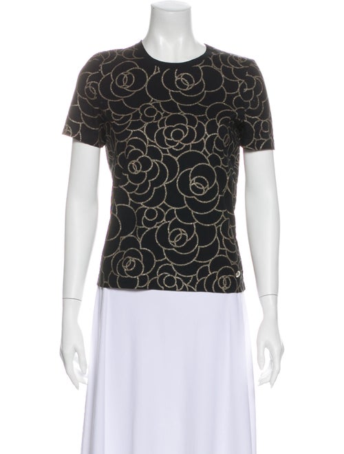 Chanel 2018 Printed T-Shirt Black