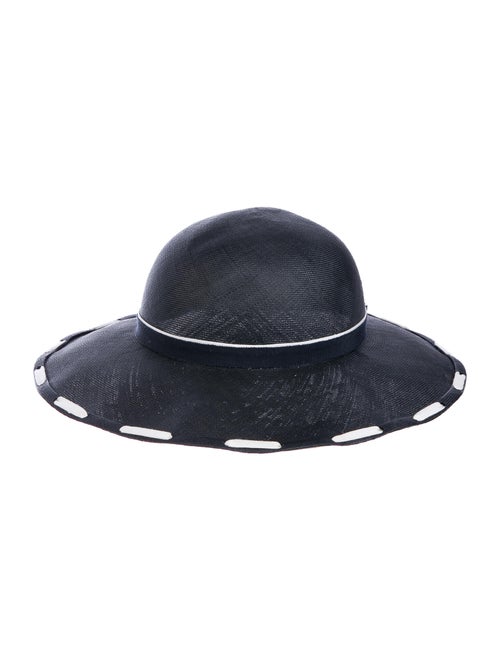 Chanel Straw Bow Hat Black