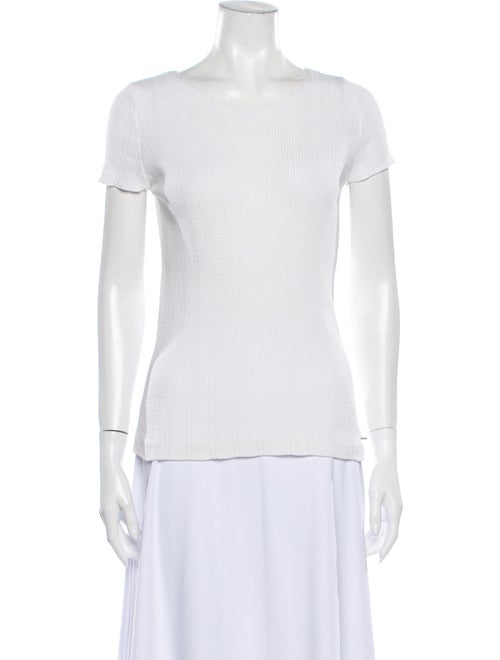 Chanel 2011 Bateau Neckline T-Shirt White