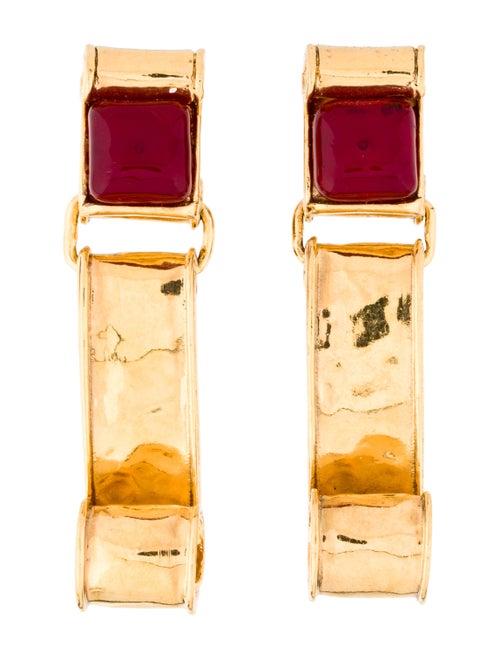 Chanel Gripoix Clip-On Earrings Gold