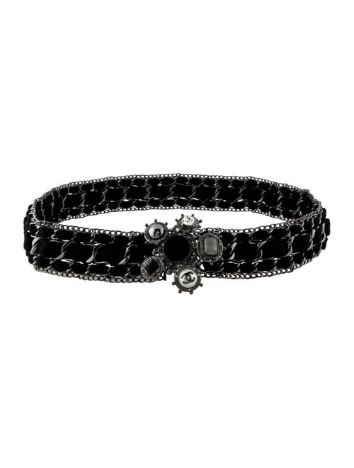 Chanel Gripoix Chain-Link Belt black