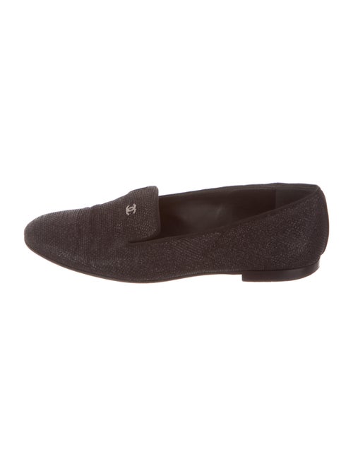 Chanel Interlocking CC Logo Loafers Black