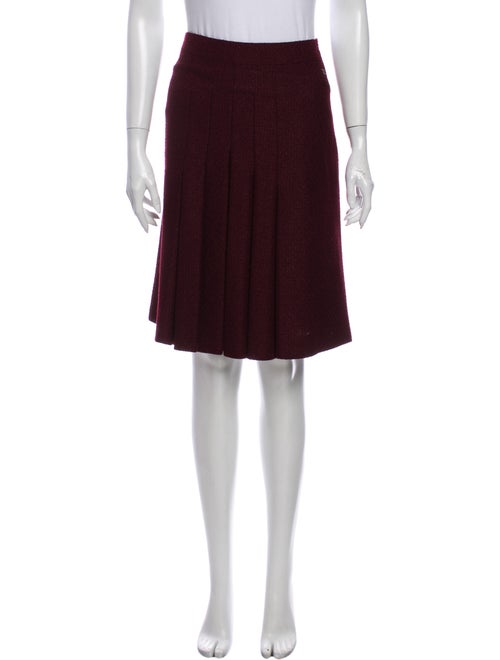 Chanel Pleated Accents Knee-Length Skirt