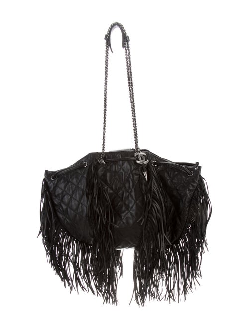 Chanel Western Baluchon Fringe Bag Black