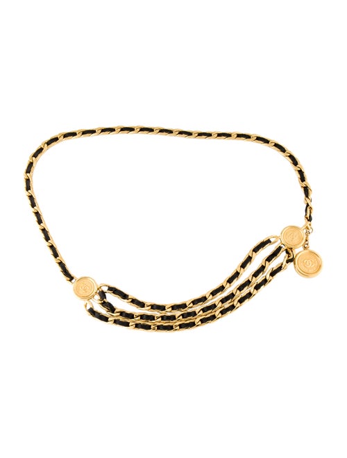Chanel Vintage Chain-Link Medallion Belt Gold