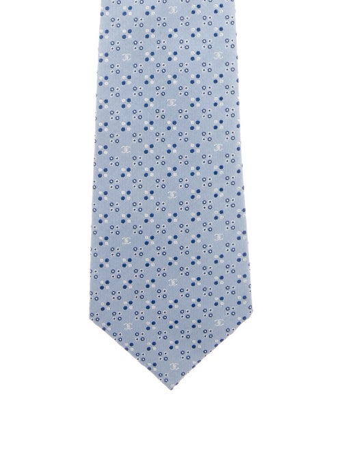 Chanel CC Silk Tie blue