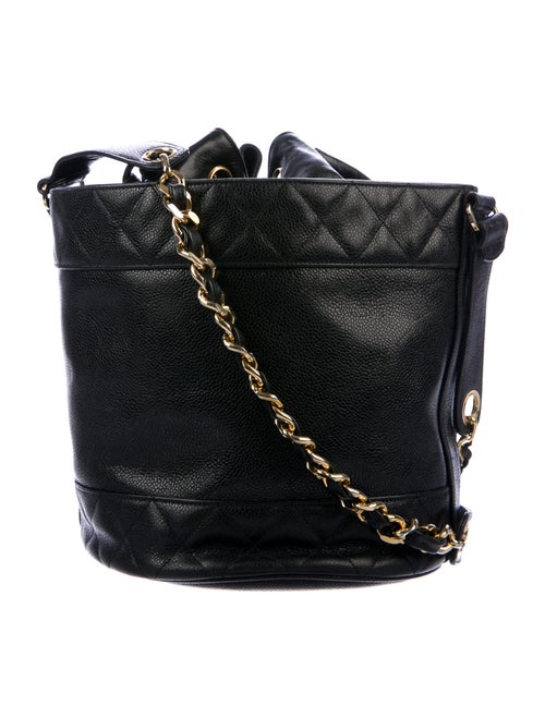 Chanel Vintage CC Bucket Bag Black