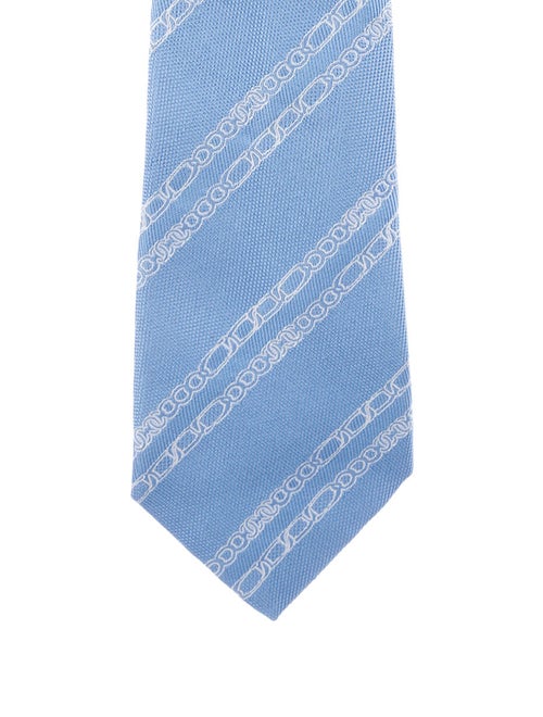 Chanel CC Silk Tie blue