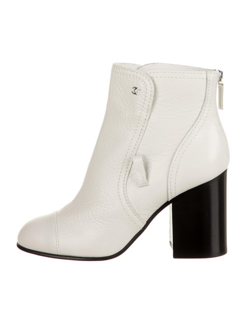 Chanel Leather Boots White